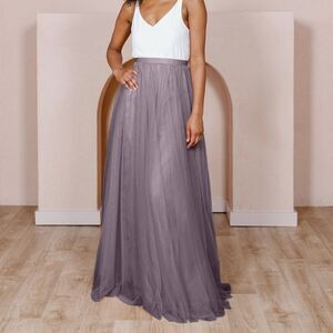 Revelry Skylar Tulle‎ Maxi Skirt Wisteria Mauve Purple Size 6 Formal Fairy